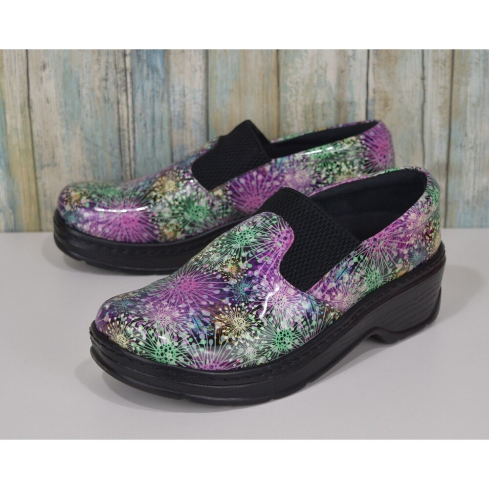 Klogs Mission Clogs Size 7.5 Imperial Dandelion Patent Leather Nurse Shoes